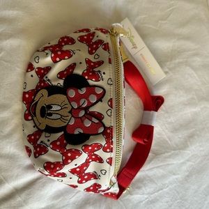SCL fanny pack, all dressed up print with Minnie patch. NWT, perfect condition.